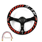 Have Faith Suede Steering Wheel + Hub Adapter Kit For Toyota Corolla, Hilux Pickup