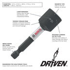 BOSCH ITDNSV105 5 pc. Driven 1-7/8 In. Impact Nutsetter Set