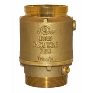 2" Grooved X Grooved Brass Check Valve For Fire Systems