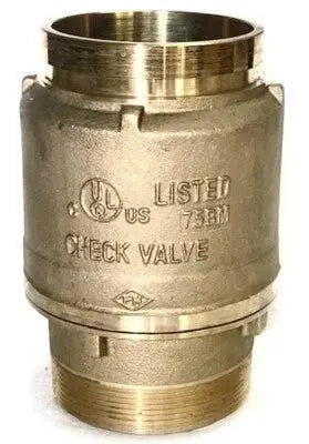 2" Grooved X Grooved Brass Check Valve For Fire Systems