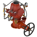 2" Pre Trimmed Deluge F1 GxG Vertical Fire System