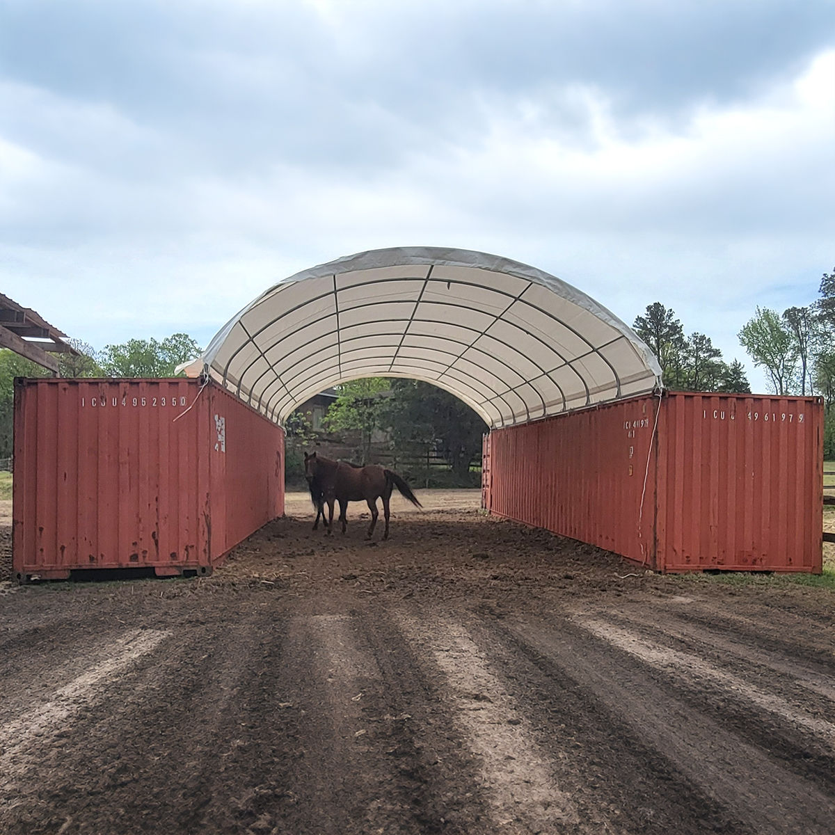 20'x40' Shipping Container Canopy Shelter