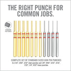 Accu-Punch® 11-Piece Standard Brass & Steel Pin Punch Set