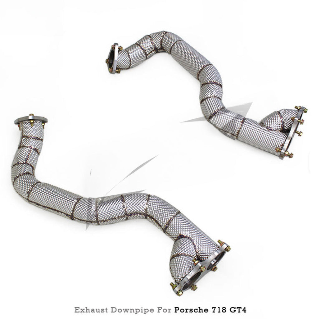 High Flow Exhaust Downpipe for Porsche Cayman 718 GT4 RS 4.0L 2022-2025 Catless