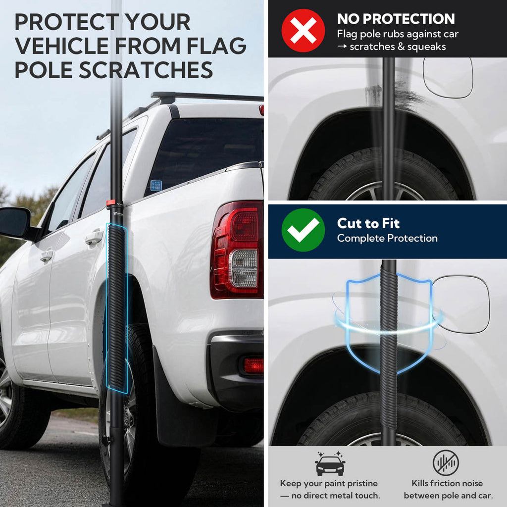 Yescom 6.5ft Foam Pole Protector Scratch Guard for Car Tire Mount