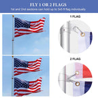 Yescom EZ GO Telescopic Flagpole with Regal Eagle