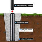 Yescom 3in. Flag Pole Sleeve for 30ft Bravery Plus 10Gauge Poles