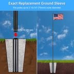 Yescom 3in. Flag Pole Sleeve for 30ft Bravery Plus 10Gauge Poles