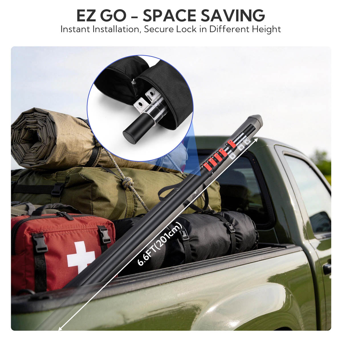 Yescom Telescoping Antenna Mast for Starlink Gen3 to V5, RV