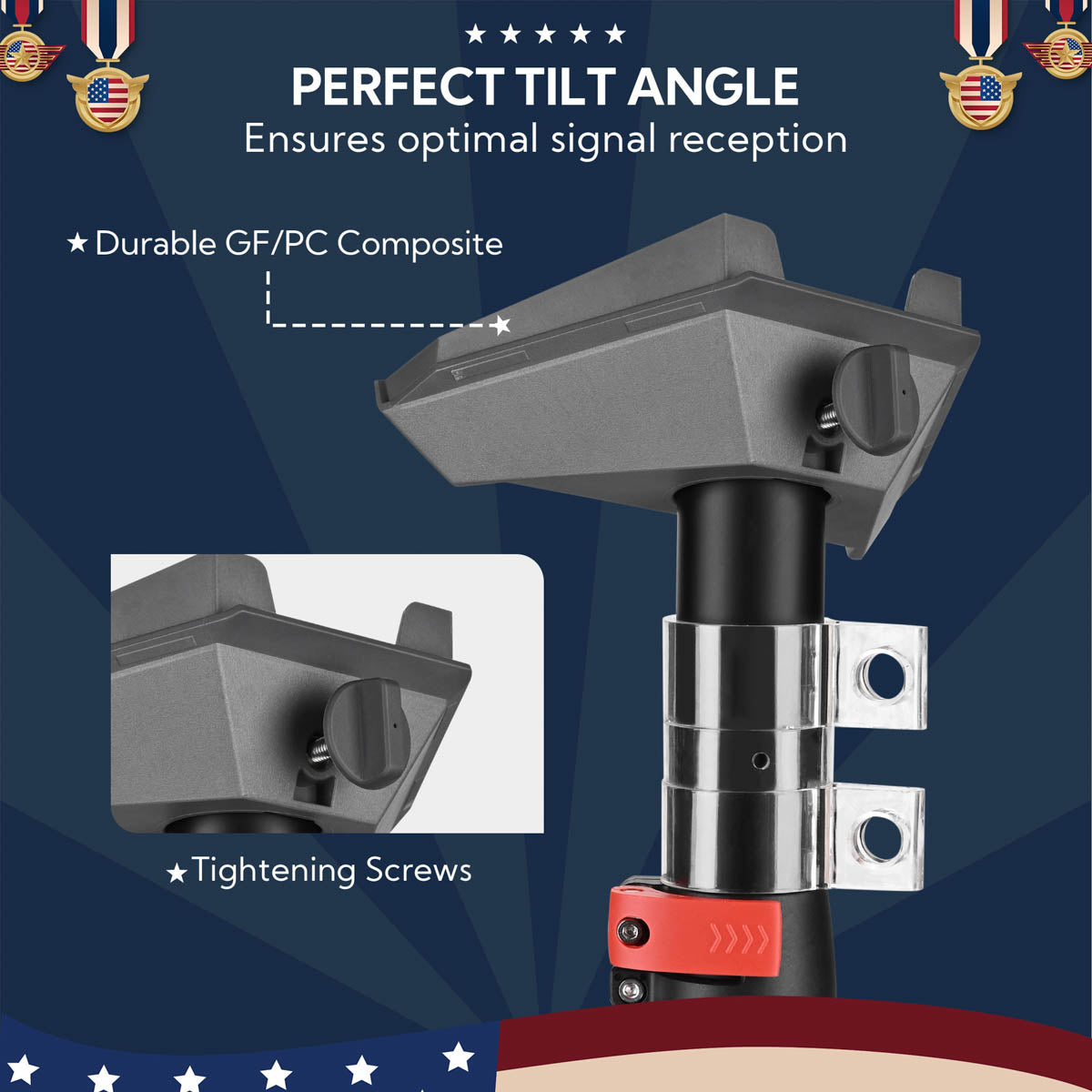 Yescom Telescopic Antenna Mast & Ladder Mount for Starlink Mini