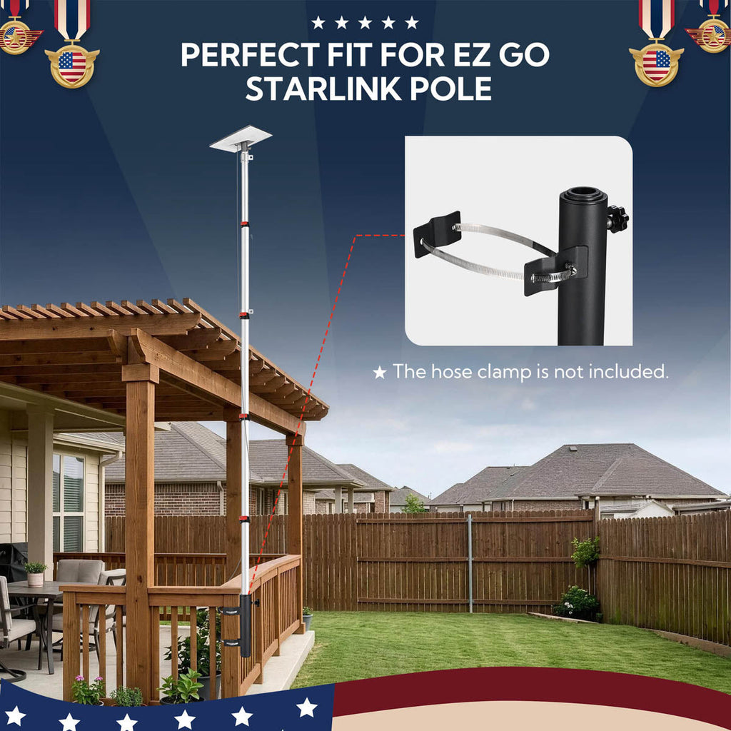 Yescom Telescopic Antenna Mast & Ladder Mount for Starlink Mini