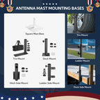 Yescom Telescopic Antenna Mast & Ladder Mount for Starlink Mini