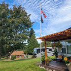 Yescom EZ GO Flag Pole with Light & Regal Eagle(20ft,25ft,30ft Options)