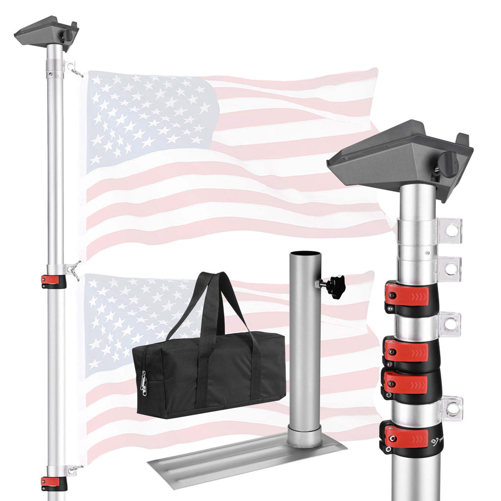 Yescom Starlink Mini Pole Mount D2.75" with Tire Mount(14'-30' Options)