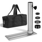 Yescom EZ GO Telescopic Flagpole with Light & Tire Mount