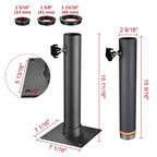 Yescom Telescopic FlagPole Deck Mount 16" x 2 3/8"