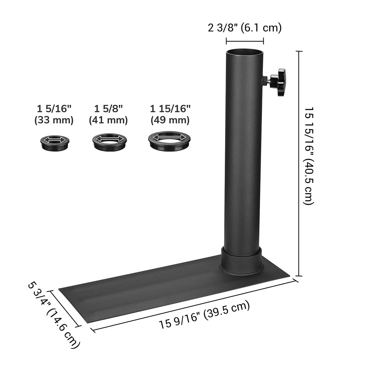 Yescom EZ GO Telescopic Flagpole with Tire Mount