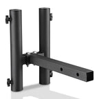Yescom Hitch Mount Dual Flag Pole Holder for 1 9/16" Receiver(1"-2" Poles)