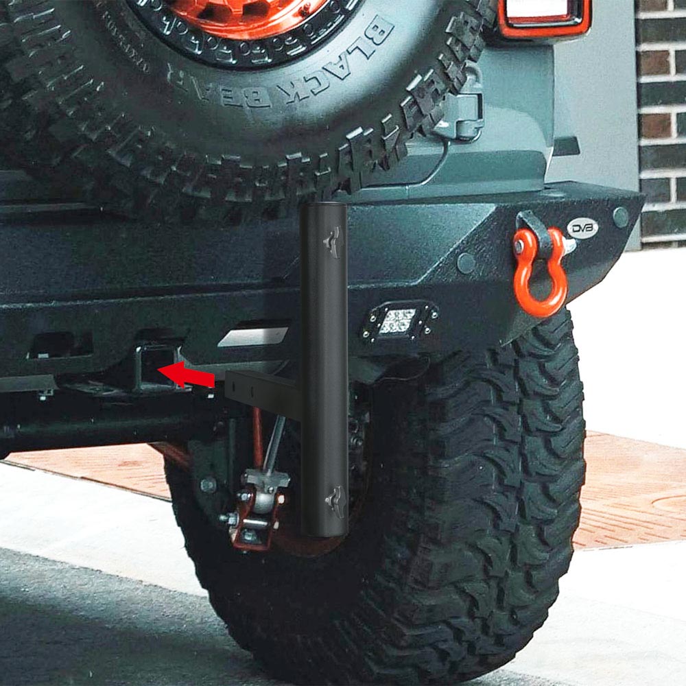 Yescom Hitch Mount Flag Pole Holder for 1 9/16" Receiver(1"-2" Poles)
