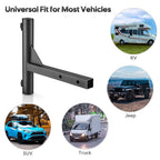 Yescom Hitch Mount Flag Pole Holder for 1 9/16" Receiver(1"-2" Poles)