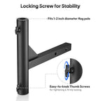 Yescom Hitch Mount Flag Pole Holder for 1 9/16" Receiver(1"-2" Poles)