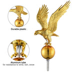 Yescom EZ GO Flag Pole with Light & Regal Eagle(20ft,25ft,30ft Options)