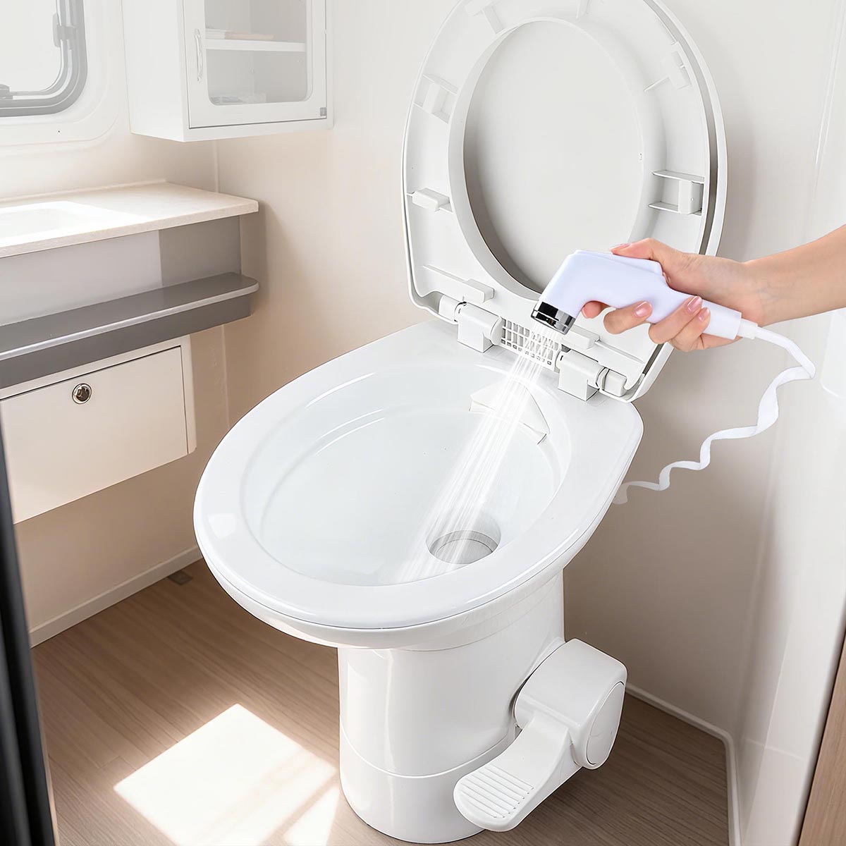 Yescom 20" RV Toilet with Elongated Bowl No Splash-Back