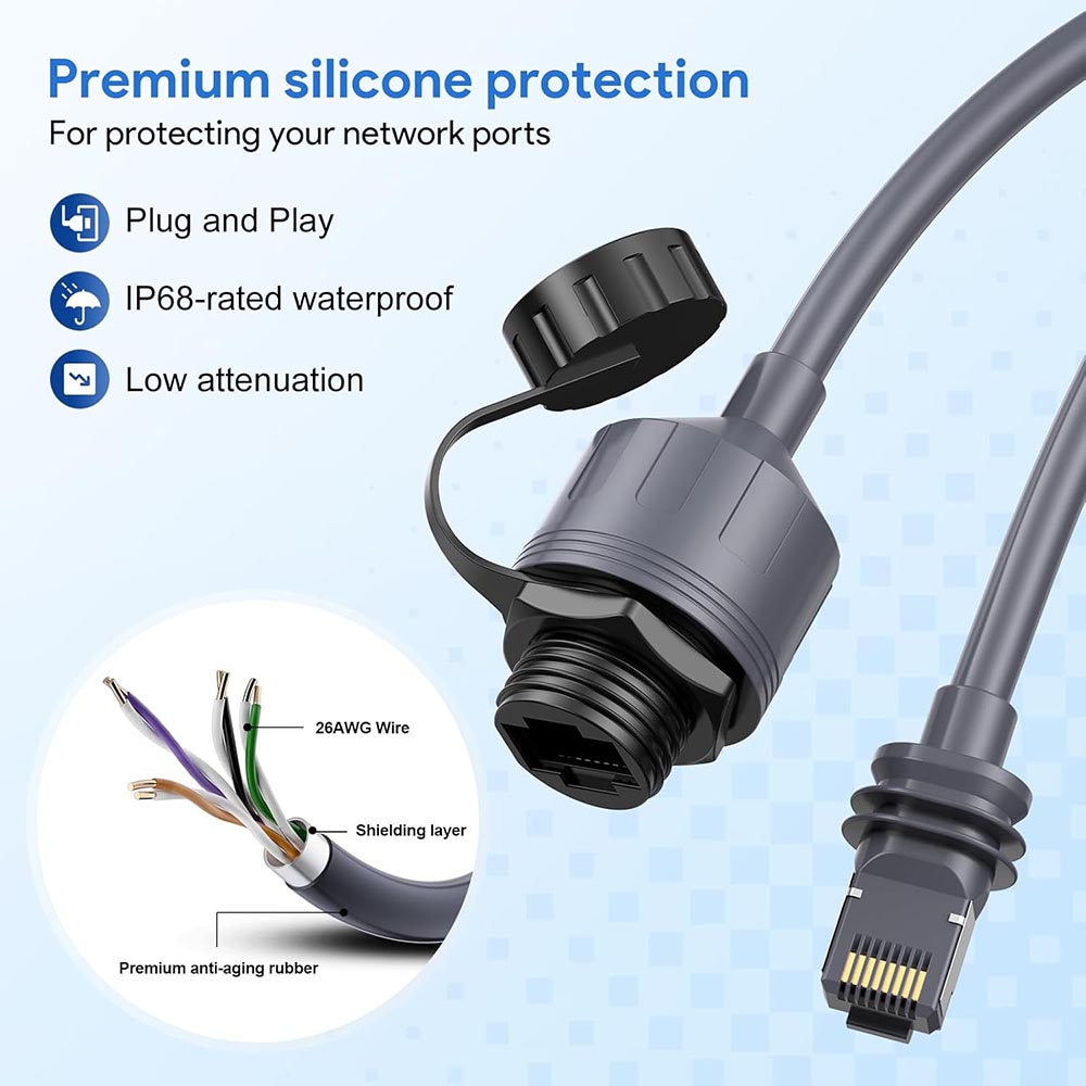 Yescom Starlink Ethernet Adapter Gen 3 Extension SPX to RJ45 2pcs