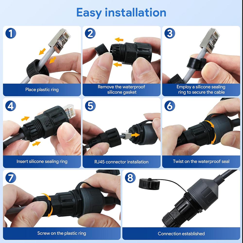 Yescom Starlink Ethernet Adapter Gen 3 Extension SPX to RJ45 2pcs
