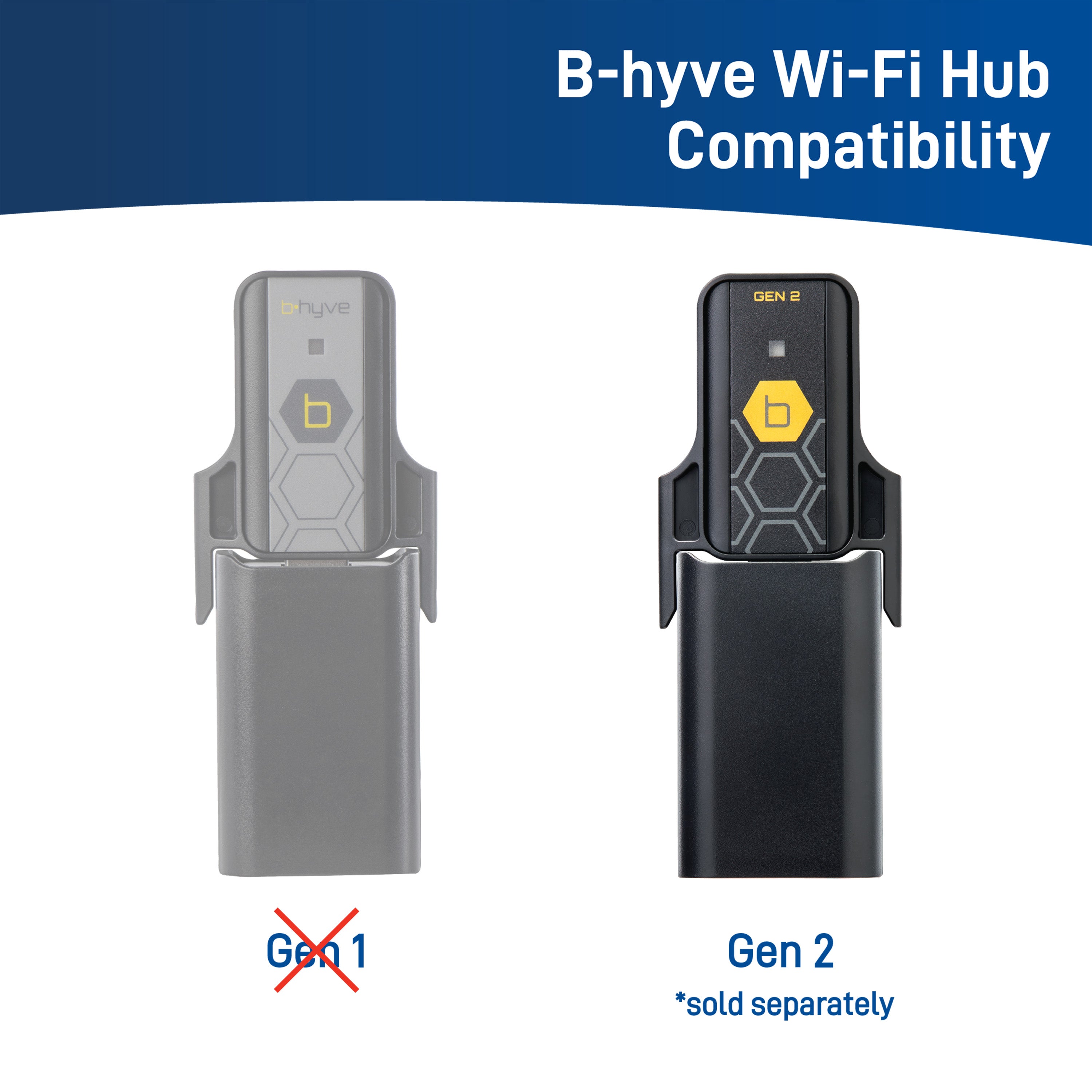 B-hyve XD Bluetooth 2-Outlet Hose Faucet Timer w/Hub 24637