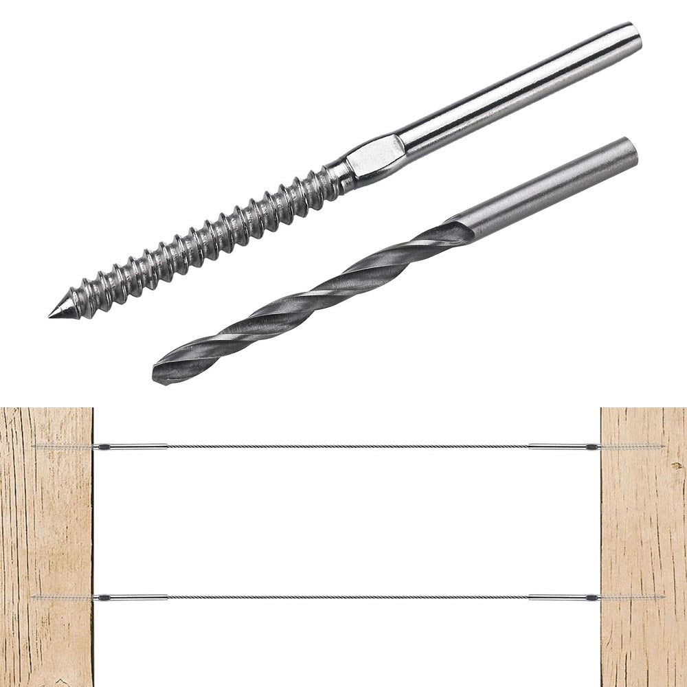 Yescom 1/8" Swage Lag Screws Left & Right T316 Stainless Steel 60ct.