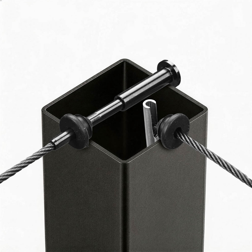 Yescom 36in T304 Stainless Steel Cable Railing Corner Post (2x2, 16G)