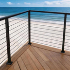 Yescom 36in T304 Stainless Steel Cable Railing Corner Post (2x2, 16G)