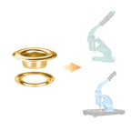 Yescom 1/4" 3/8" 1/2" #0 #2 #4 Grommet & Washer Brass/ Nickel