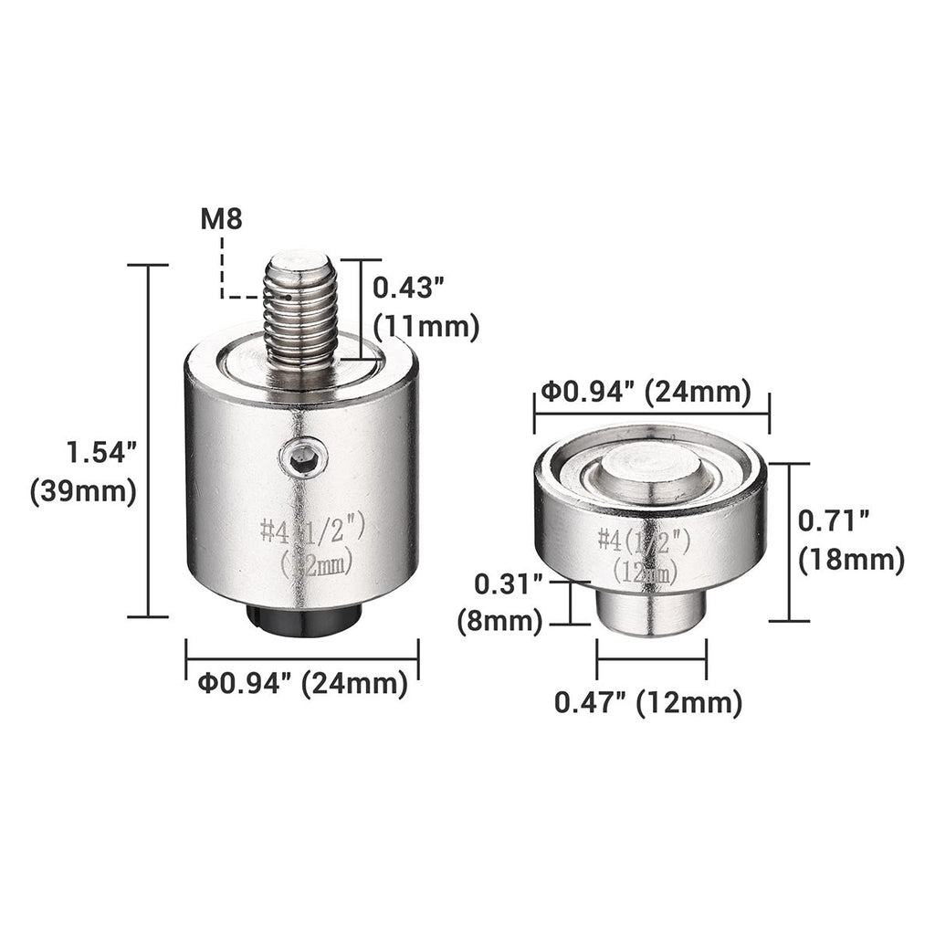 Yescom Hand Press Grommet Die Replacement - Choice of Size #0, #2, #4