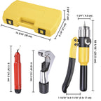 Yescom Hydraulic Tube Expander Pipe Expanding Tool 7Heads(3/8 to 1 1/8)