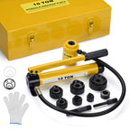 Yescom 10 Ton Hydraulic Punch Press w/ 6 Piece Tool Kit