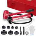 Yescom 10 Ton Hydraulic Punch Press w/ 6 Piece Tool Kit