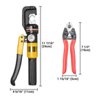 Yescom Hydraulic Cable Terminal Wire Crimping Tool 10-Ton 9pcs