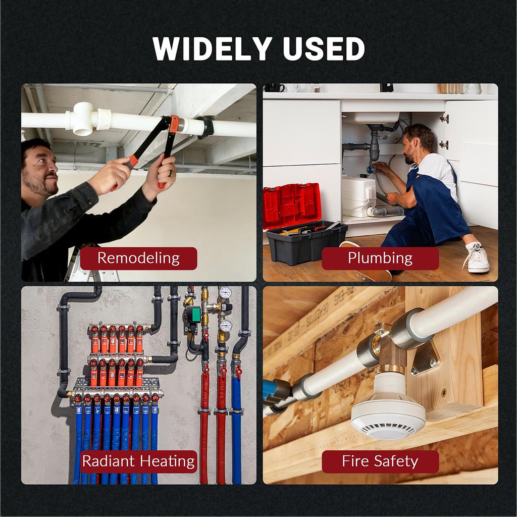 Yescom Auto Rotate PEX-A Expansion Tool with Tubing Cutter & Head