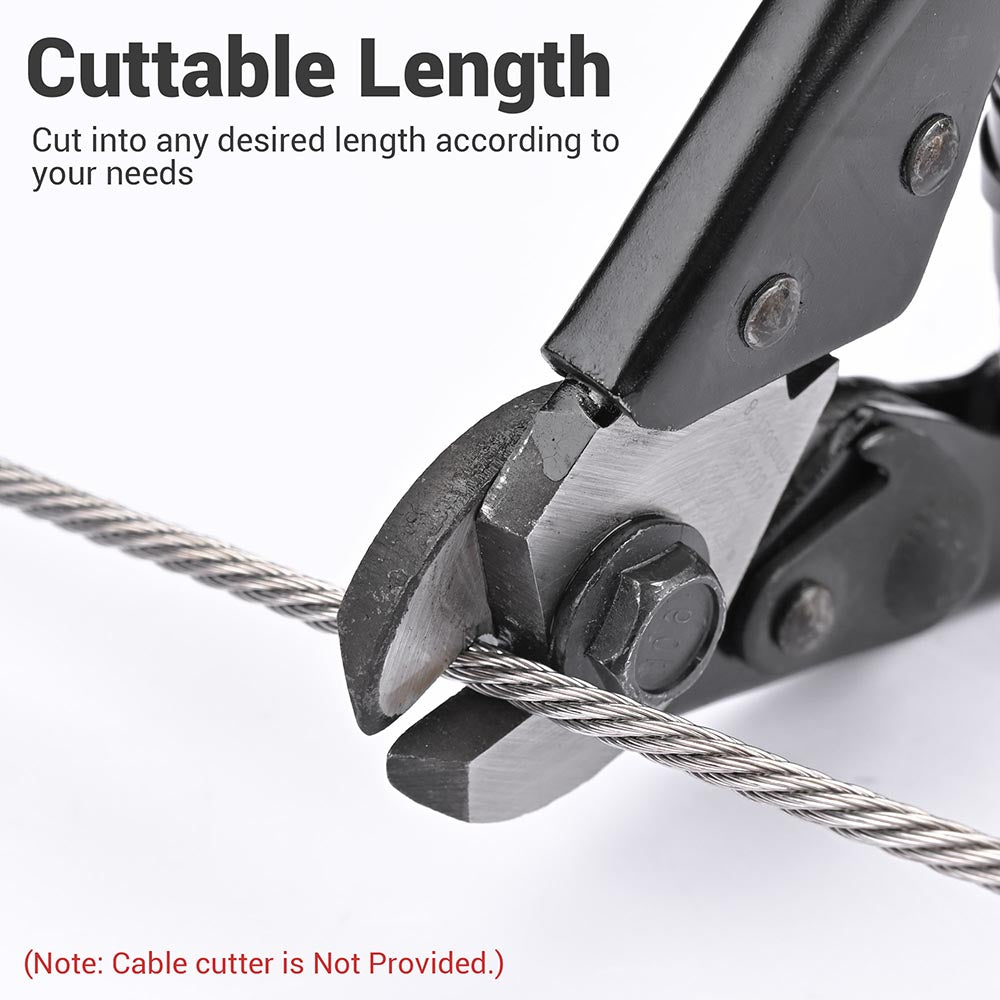 Yescom 3.18mm Wire Rope Type 316 Stainless Steel, 7x7, 1/8"x500'