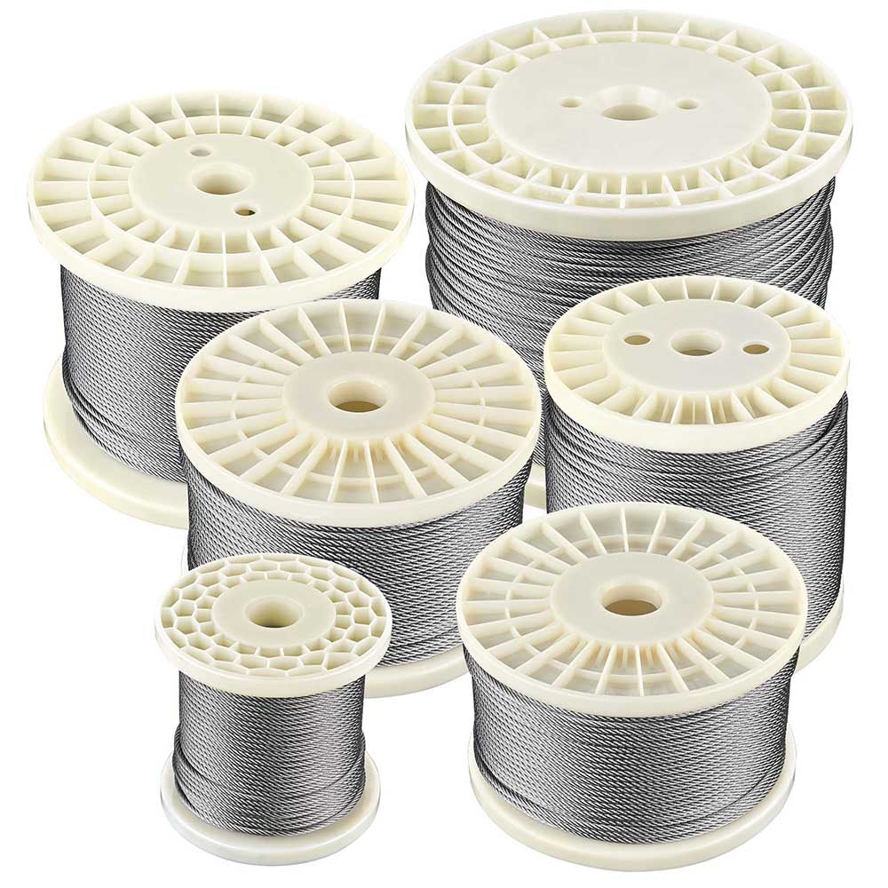 Yescom 3.18mm Wire Rope Type 316 Stainless Steel, 7x7, 1/8"x500'
