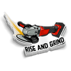 Rise and Grind - Hard Hat Decal