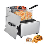 Yescom Stainless Steel Electric Countertop Fat Deep Fryer 8L