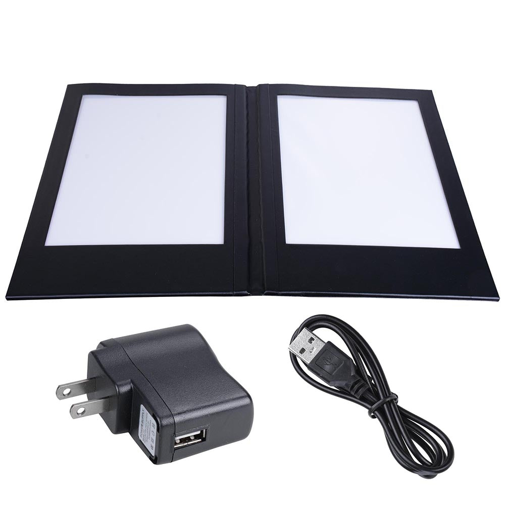 Yescom Personalized Menu Covers LED Menu Cover Dual Page 8.5x14in Set(5)
