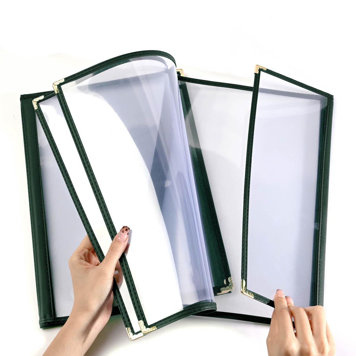 Yescom 30x Menu Covers Cafe Restaurant Green 8.5x14 & 4.25x14