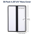 Yescom 30x Menu Covers Bistro Wine List Holder 4.25x14