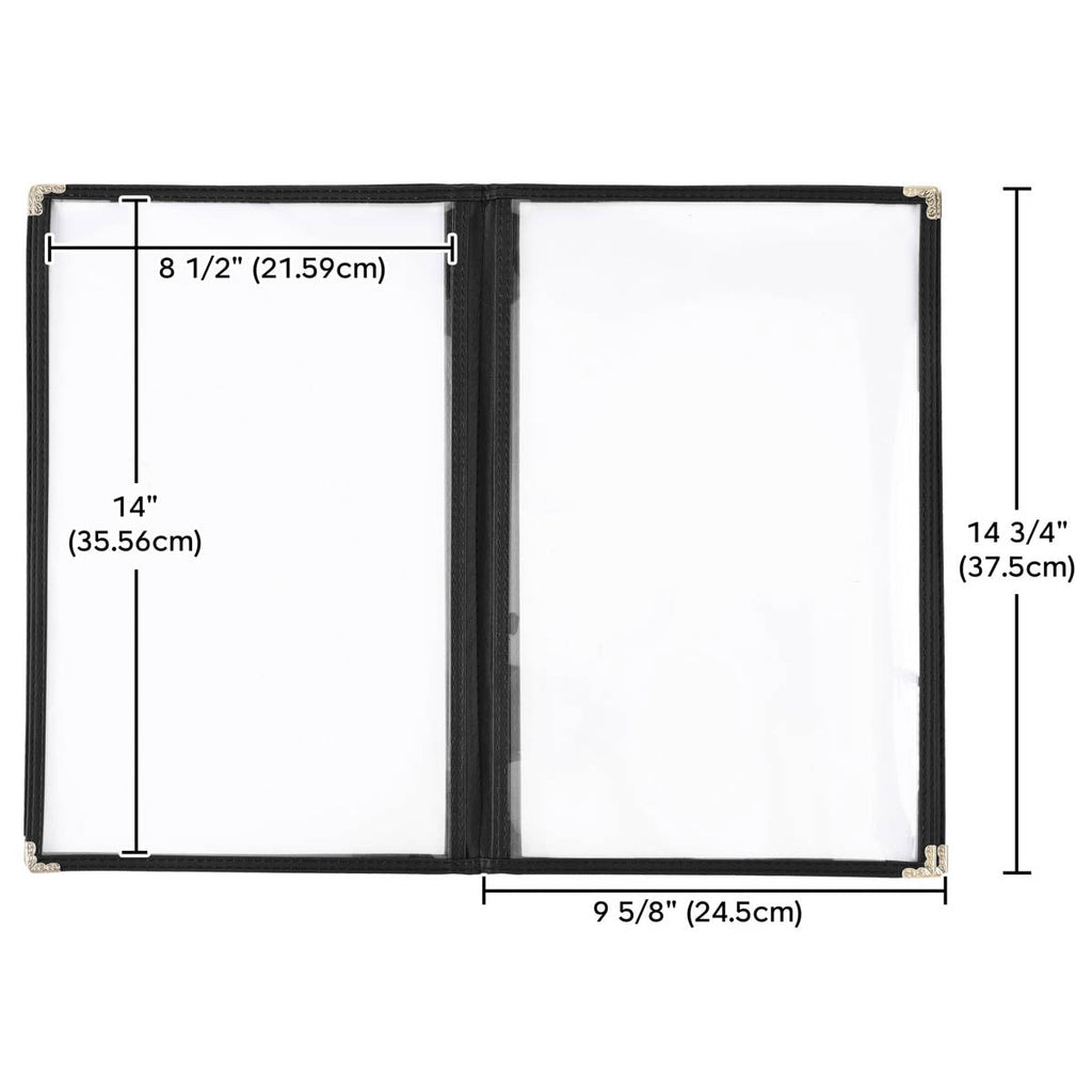 Yescom 30x Menu Covers Cafe Restaurant Black 8.5x14