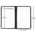 Yescom 30x Menu Covers Cafe Restaurant Black 8.5x14