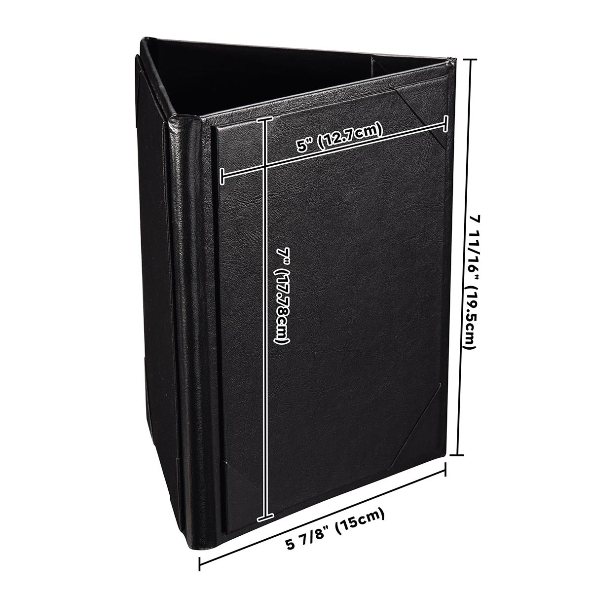Yescom 3-Sided Table Tent Bar Cafe Cards Holder PU Leather